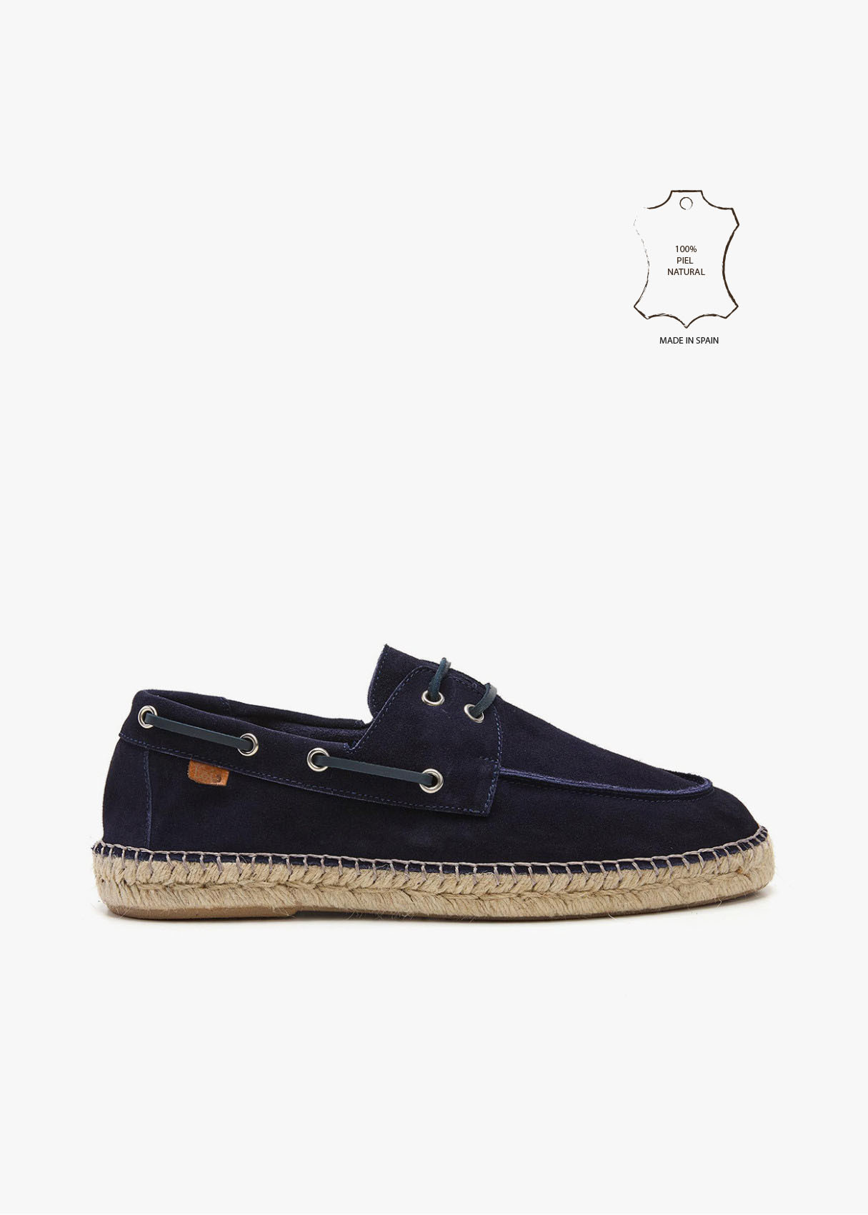Náuticos piel cordones azul