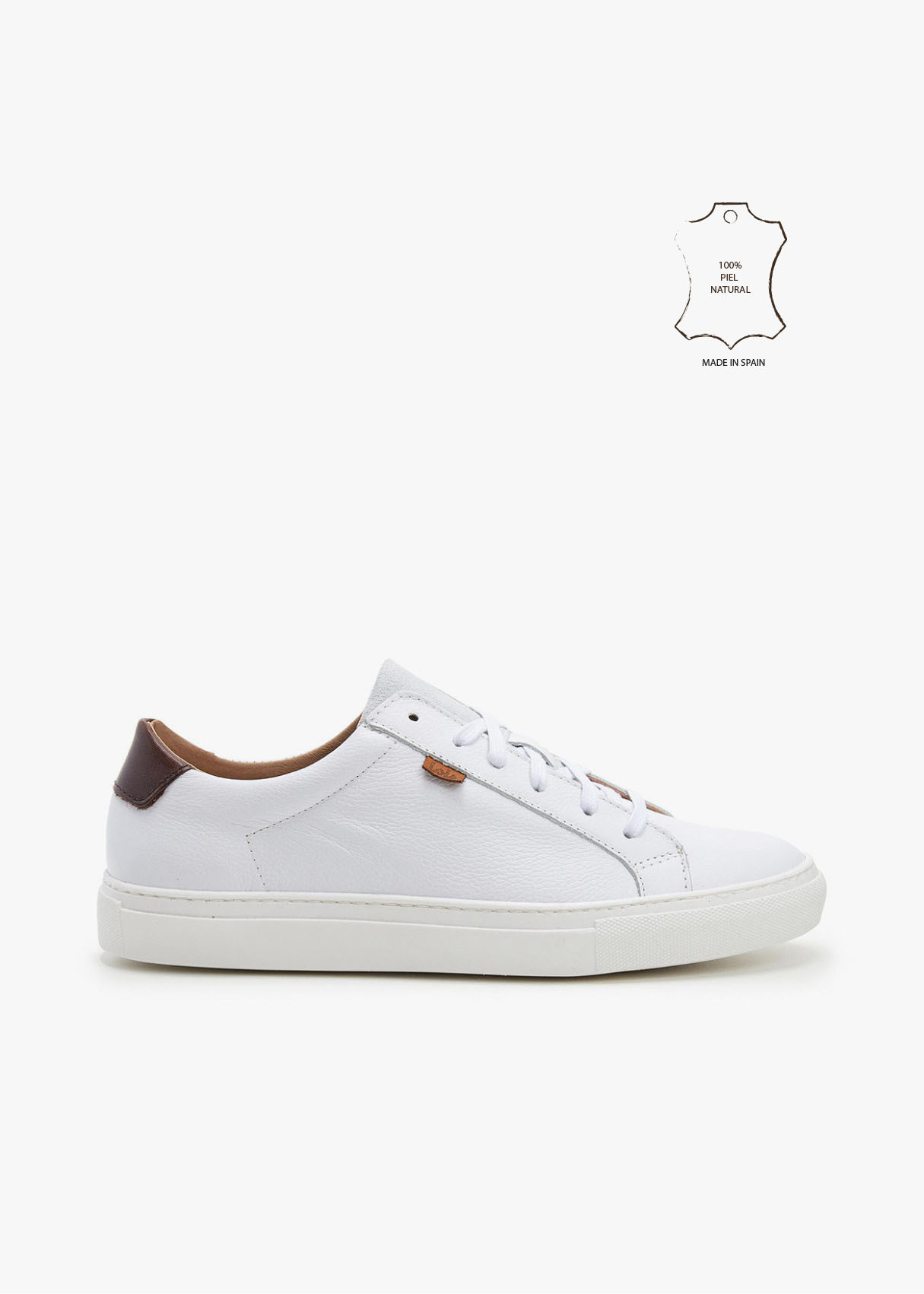 Bambas piel cordones blanco
