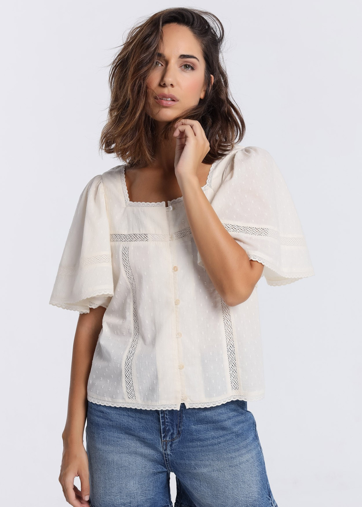 Blusa De Manga Ancha