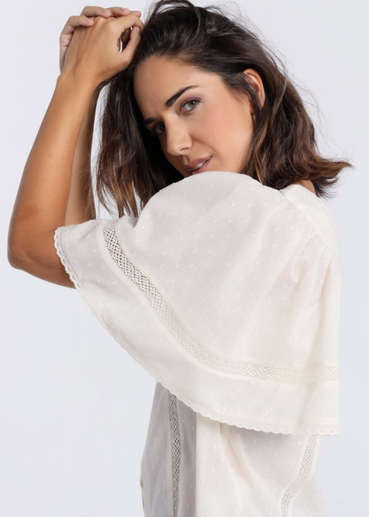 Blusa De Manga Ancha