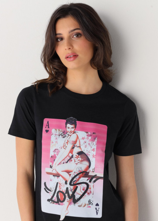 Camiseta De Manga Corta Paper Print