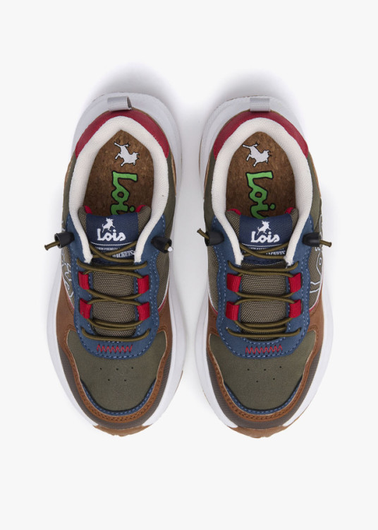 Sneaker Casual Running combi color marrón