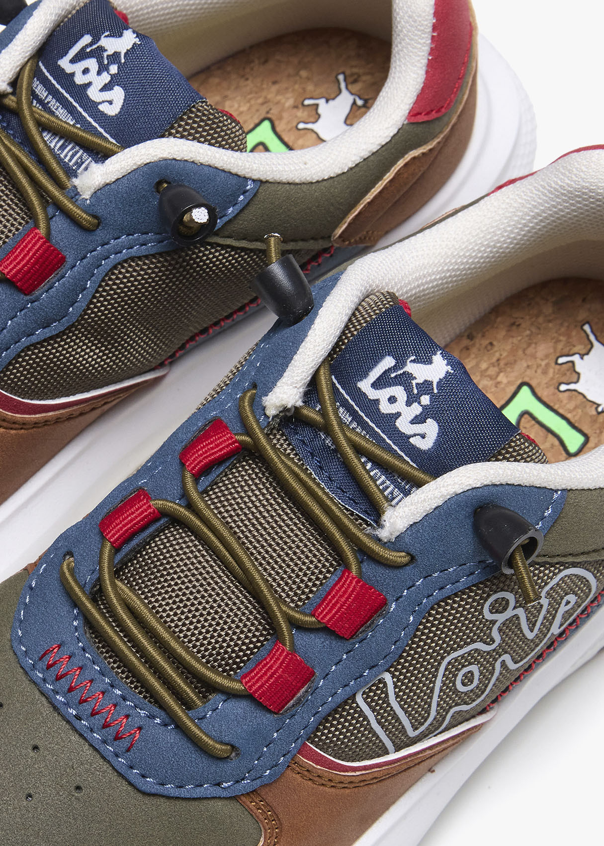 Sneaker Casual Running combi color marrón