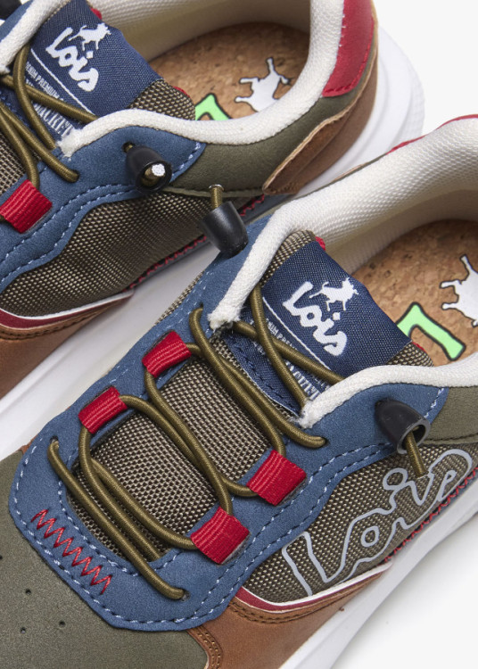 Sneaker Casual Running combi color marrón