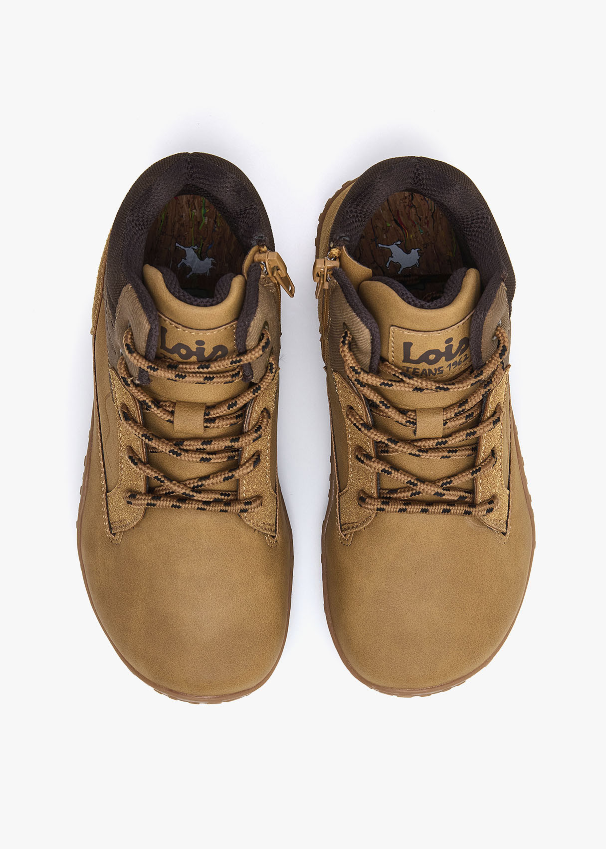 Bota Bare-steps Casual cordoneras marrón