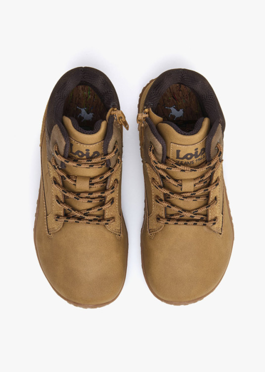 Bota Bare-steps Casual cordoneras marrón