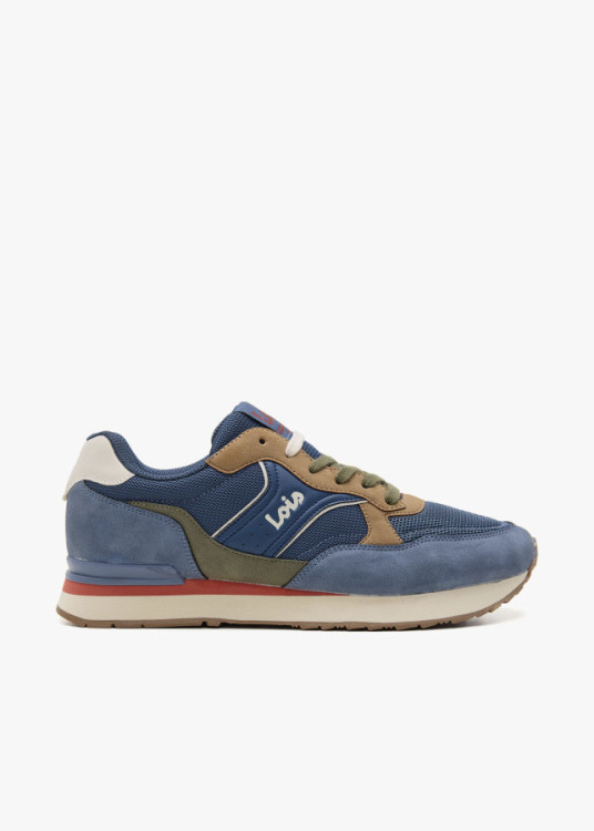 Sneaker Tiempo Libre Running cordoneras azul