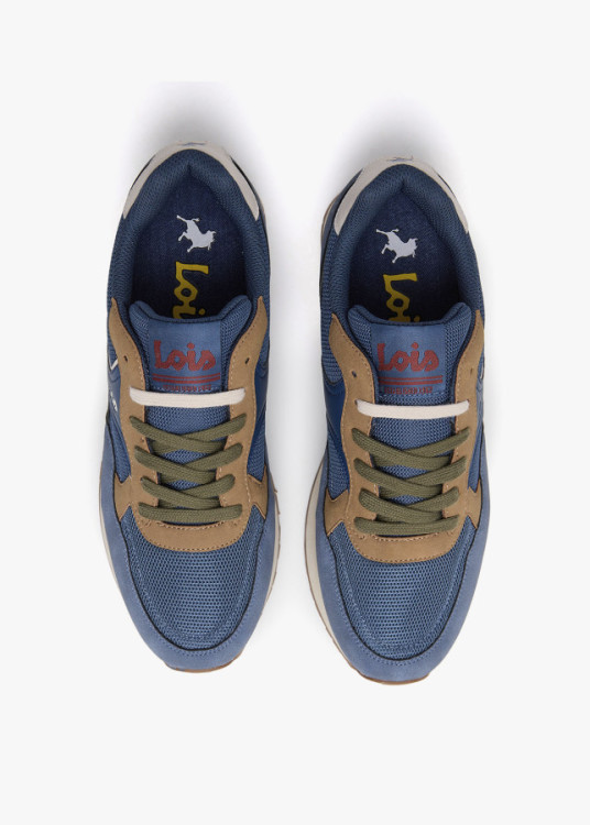Sneaker Tiempo Libre Running cordoneras azul