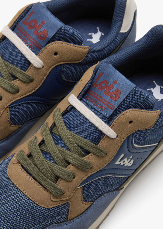 Sneaker Tiempo Libre Running cordoneras azul