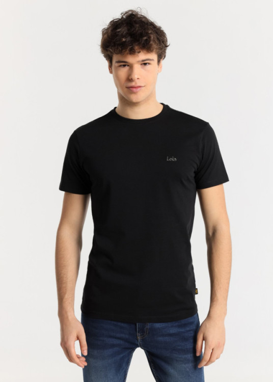 Camiseta manga corta básica Galet Biff  negra