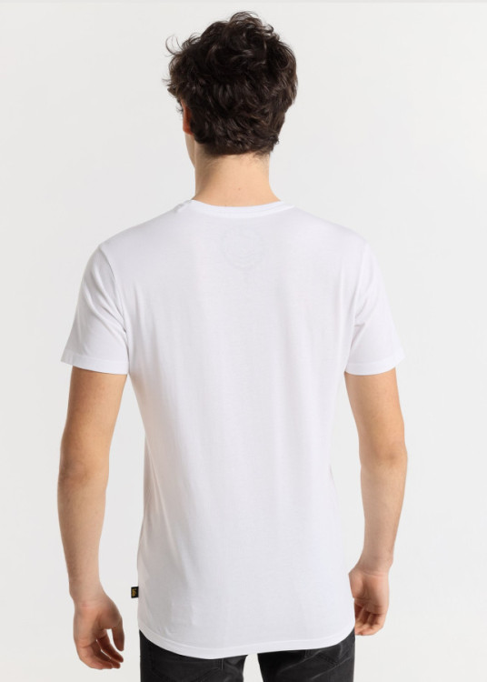 Camiseta manga corta básica Galet Biff blanca