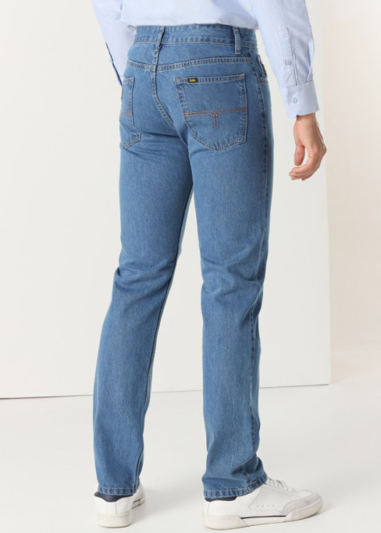 Vaqueros rectos 100% algodón Premium NUEVO RECTO BRAVE azul