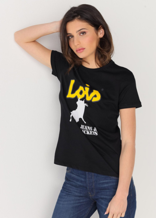 Camiseta manga corta Básica Jeans&Jackets negra