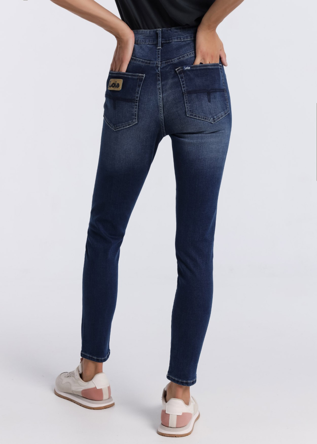 Jeans Skinny High Waist elásticos premium CHER SCOTLAND azul
