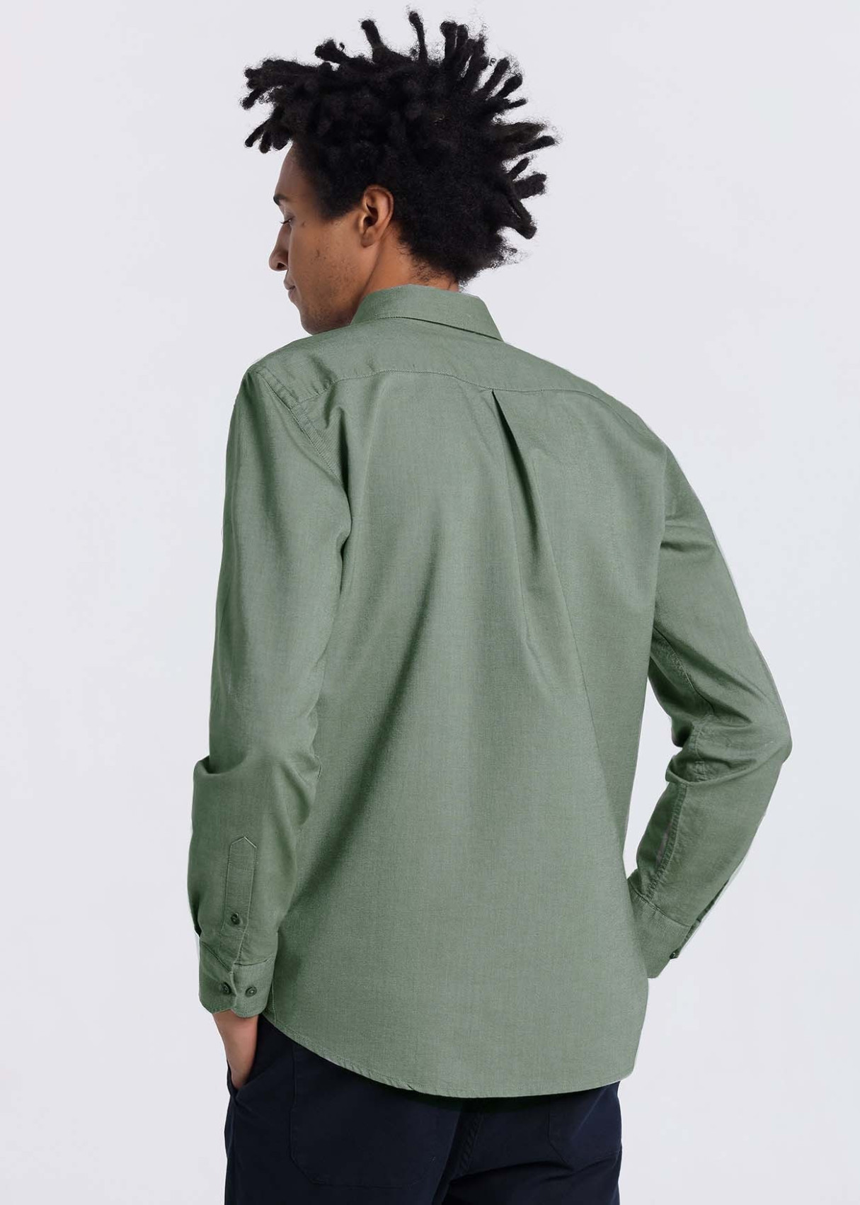 Camisa De Manga Larga verde