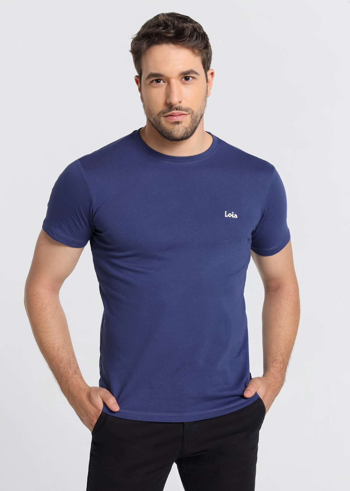 Camiseta Manga Corta Básica azul