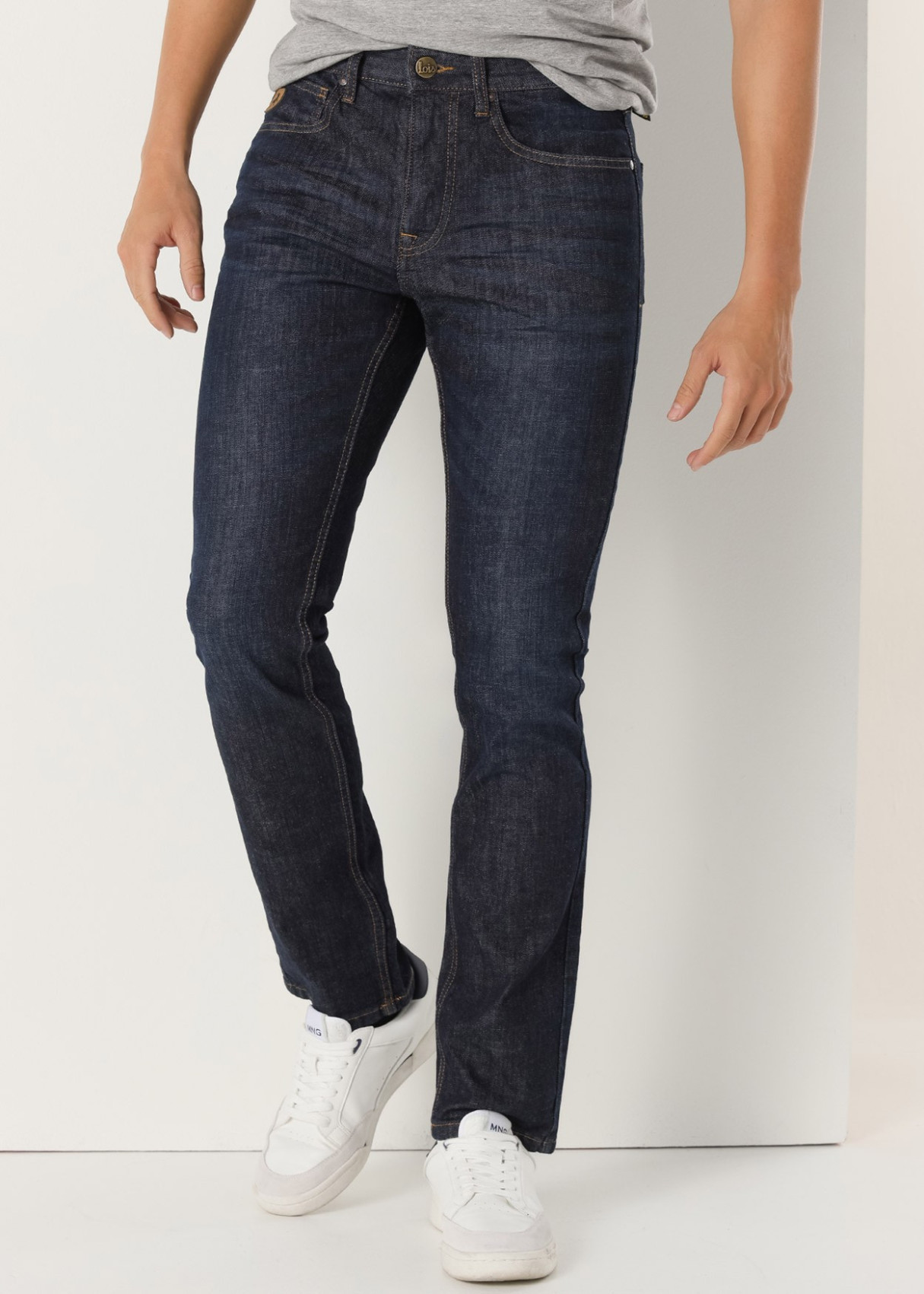 Vaqueros Slim Cintura Media tejido algodón Premium FORD-BROWNI azul