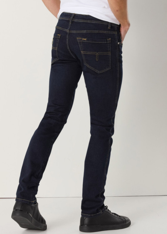 Vaqueros Regular Cintura Media tejido algodón Premium azul
