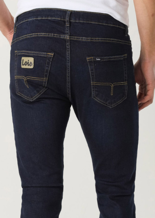 Vaqueros Regular Cintura Media tejido algodón Premium azul