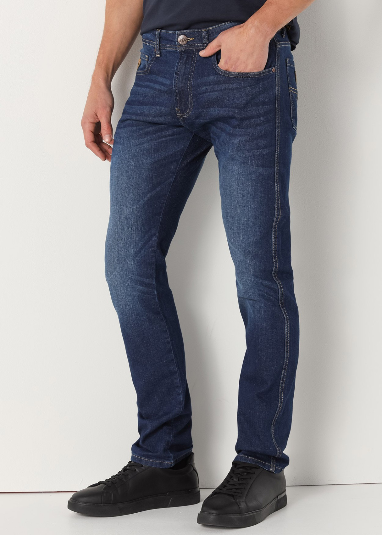 Vaqueros slim fit Cintura Media tejido algodón Premium MARVIN-BRENDON azul