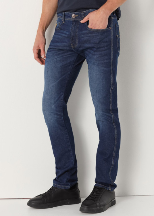 Vaqueros Regular Cintura Media tejido algodón Premium MARVIN-BRENDON azul