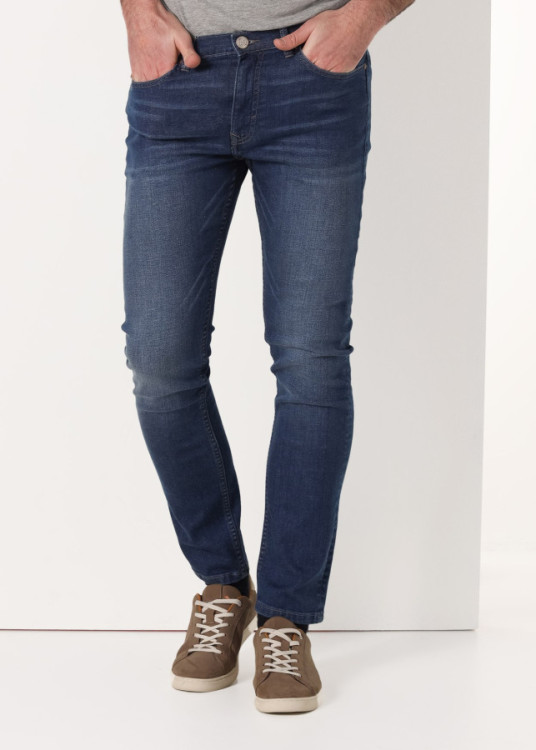 Vaqueros Slim Cintura Media ROBIN-BRENDON azul