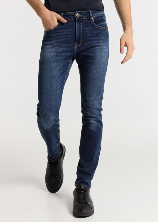Vaqueros Skinny Cintura Media tejido algodón LUCKY-MARLEY azul