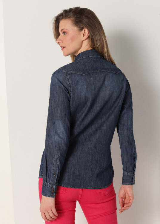Camisa denim azul