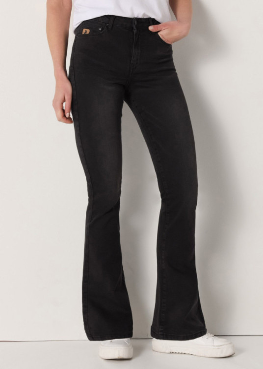 Jeans Push Up Flare Cintura Media Premium PUSHY FLARE-ABY NEGRO