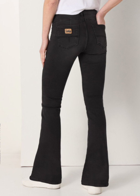 Jeans Push Up Flare Cintura Media Premium PUSHY FLARE-ABY NEGRO