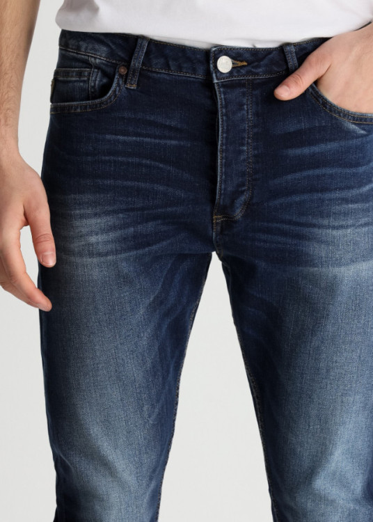 Vaqueros Slim Tiro Medio desgastados Premium BILLY BOWIE azul