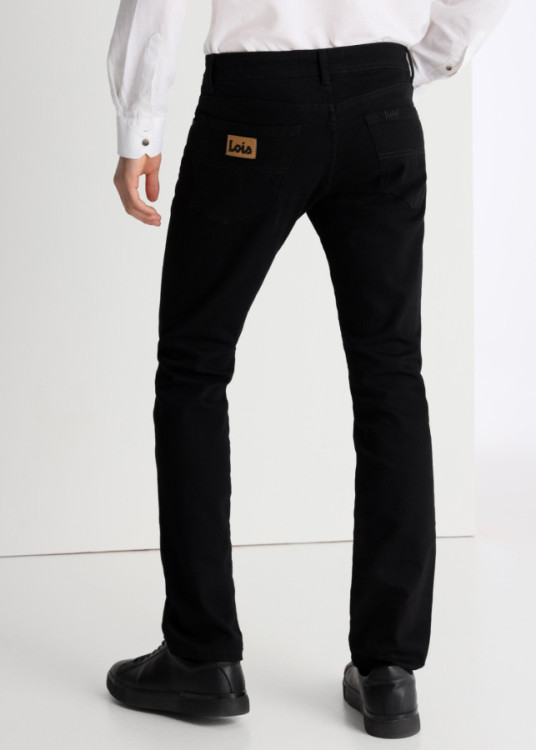 Vaqueros Regular Fit Tiro Medio Black Rinse negro