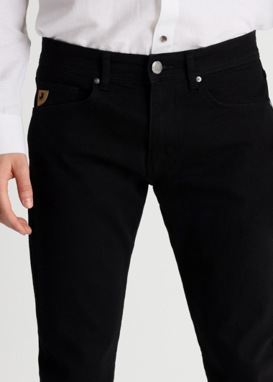 Vaqueros Regular Fit Tiro Medio Black Rinse negro