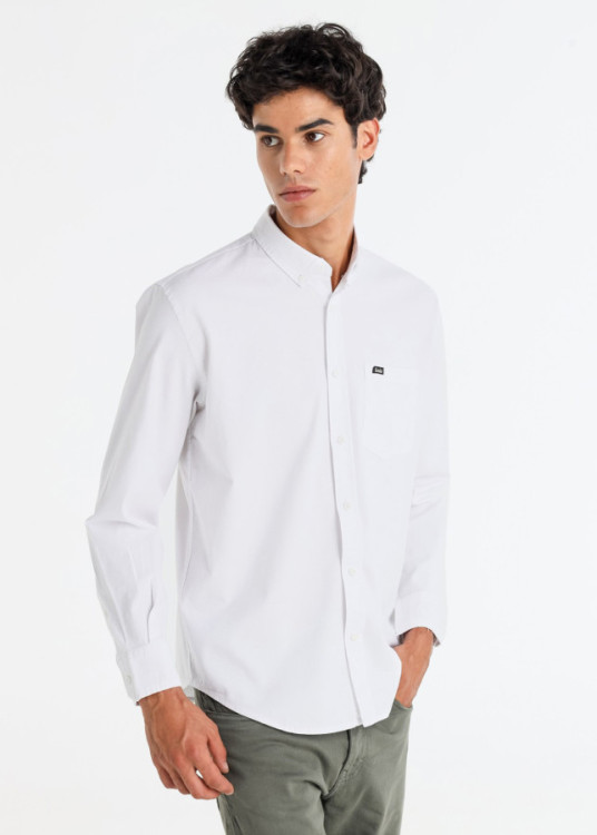 Camisa manga Larga Fine Twill blanca