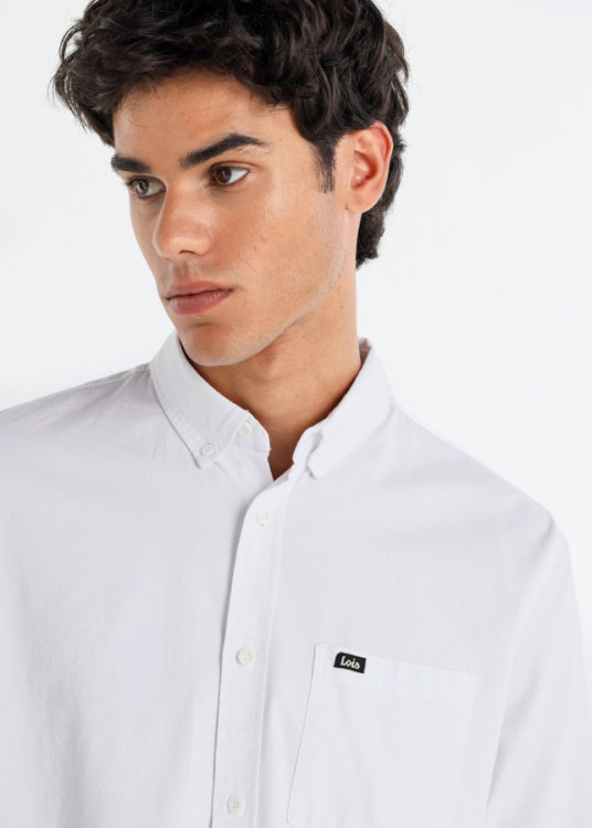 Camisa manga Larga Fine Twill blanca