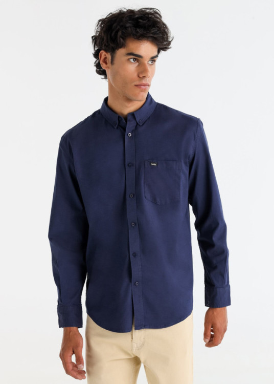 Camisa Manga Larga Fine Twill azul