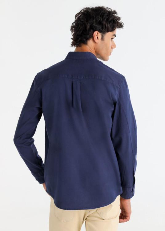 Camisa Manga Larga Fine Twill azul