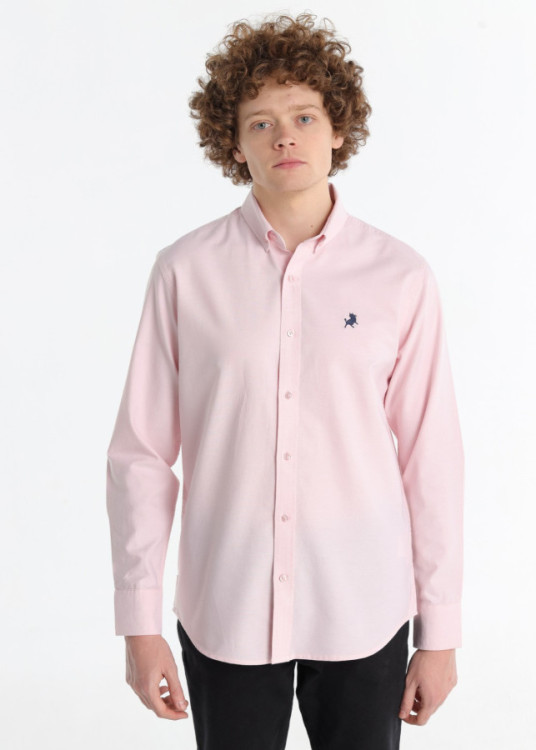 Camisa Básica Manga Larga algodón Suriname Rodadero rosa