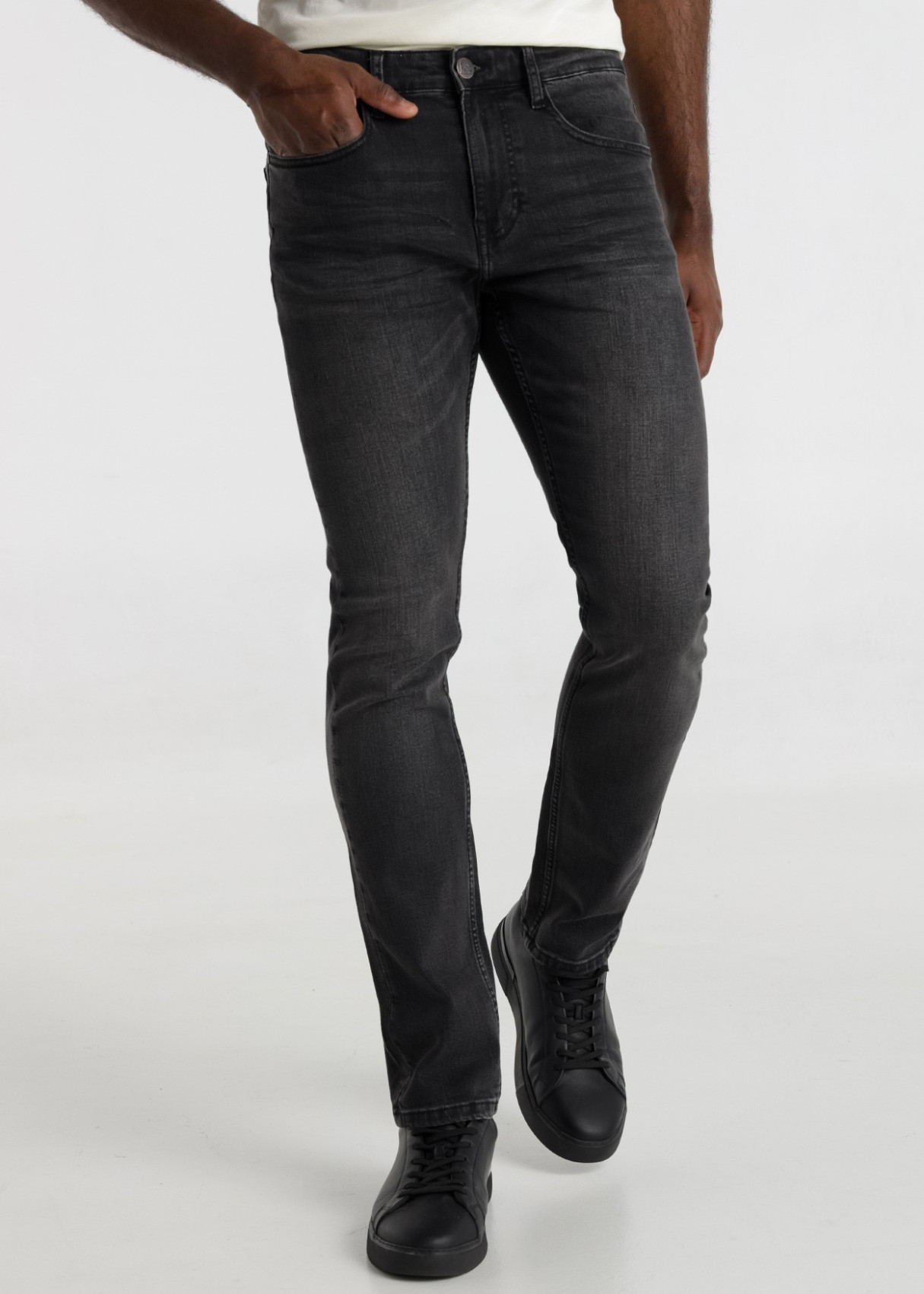 Vaqueros skinny fit cintura alta FORD GIN gris
