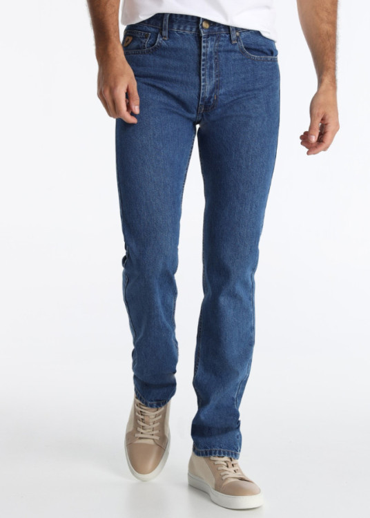 Vaqueros Recto Tradicional En Lavado Denim Azul