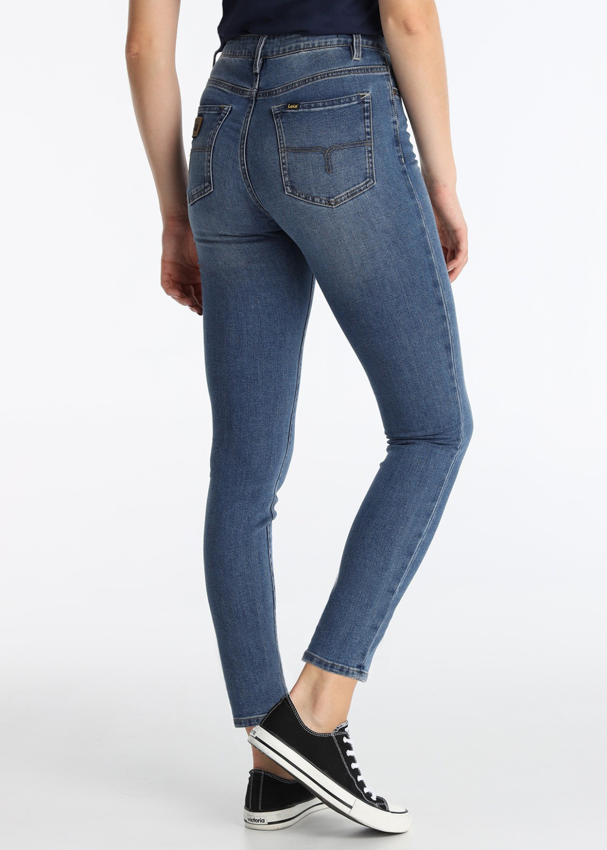 Jeans Skinny Tobilleros Lavado Medio