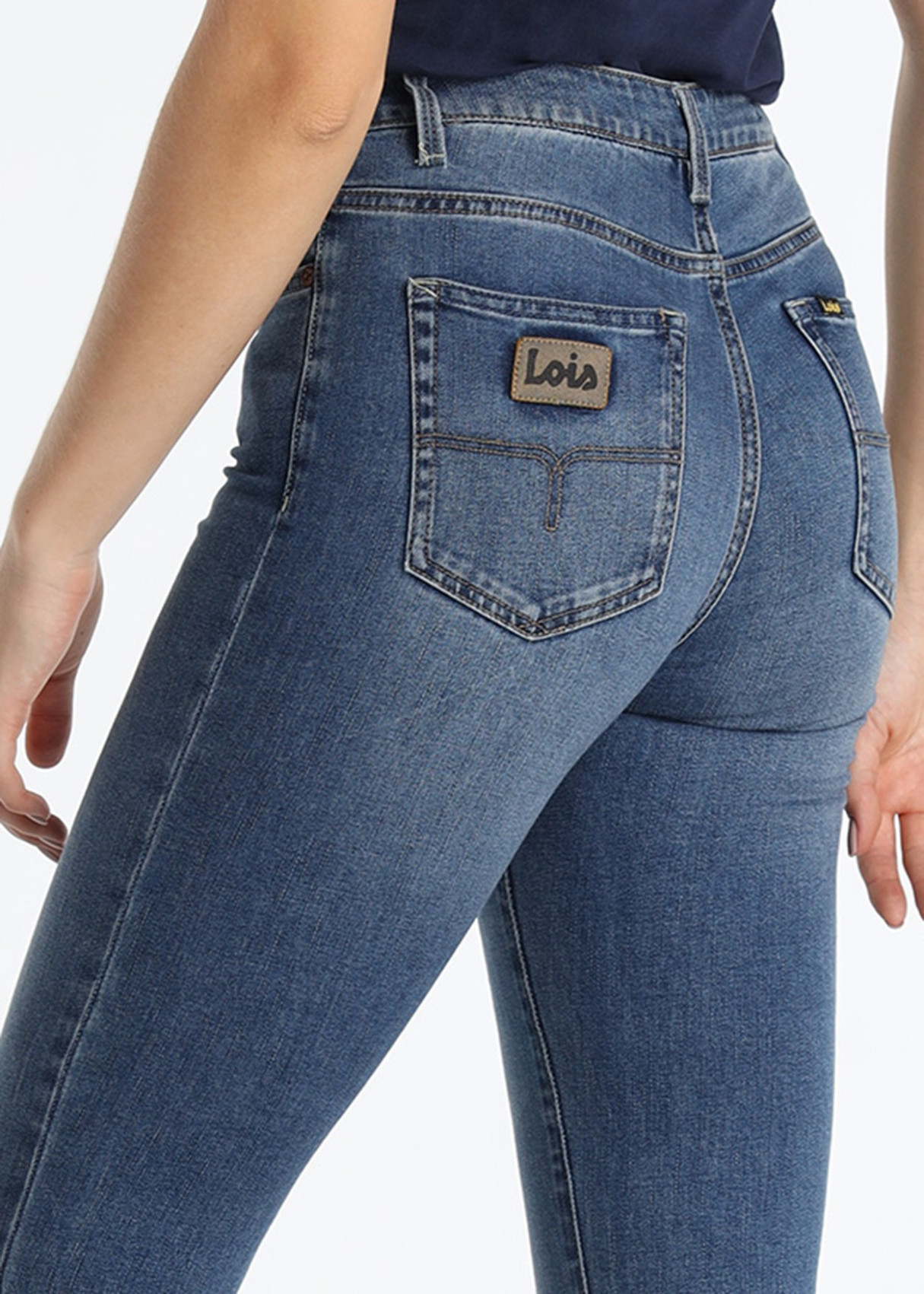 Jeans Skinny Tobilleros Lavado Medio