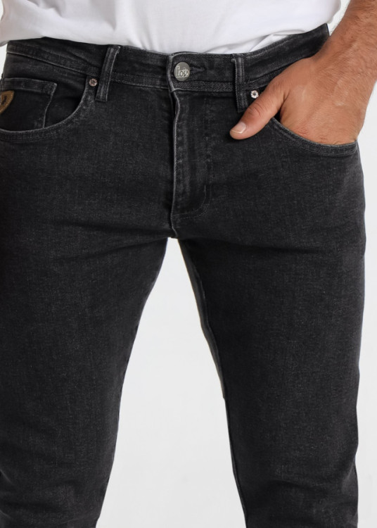 Vaqueros slim fit cintura baja Lavado Negro