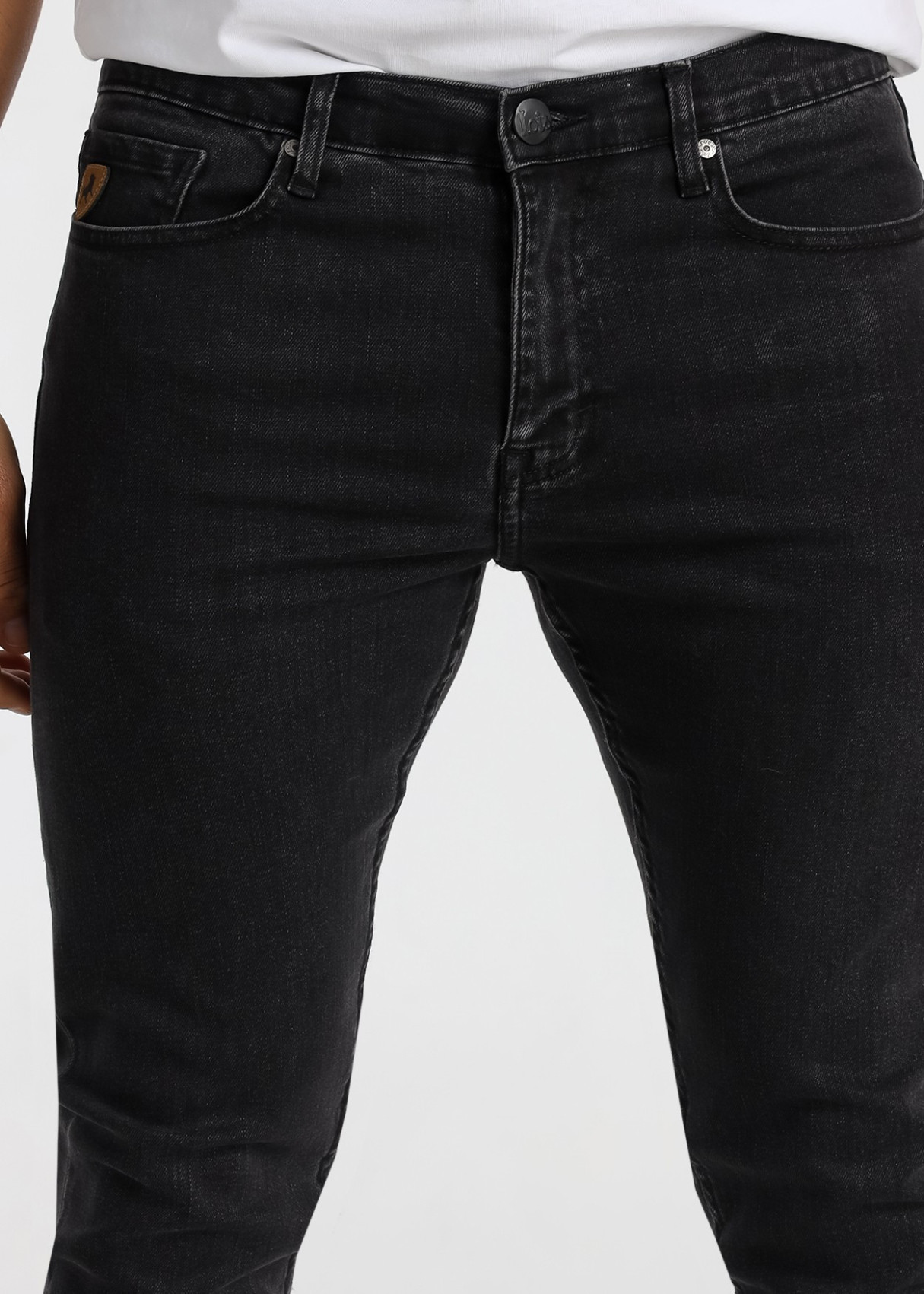 Vaqueros slim fit cintura baja Lavado Negro