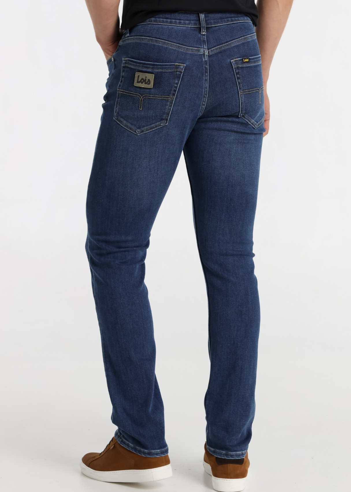 Vaqueros slim fit cintura media Lavado Azul