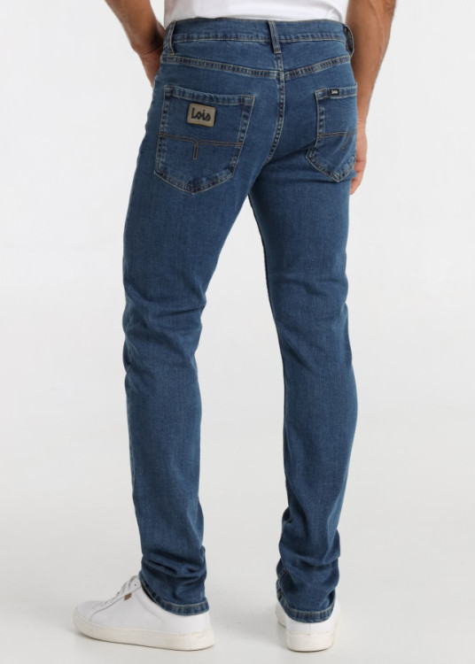 Vaqueros slim fit cintura media Lavado Azul