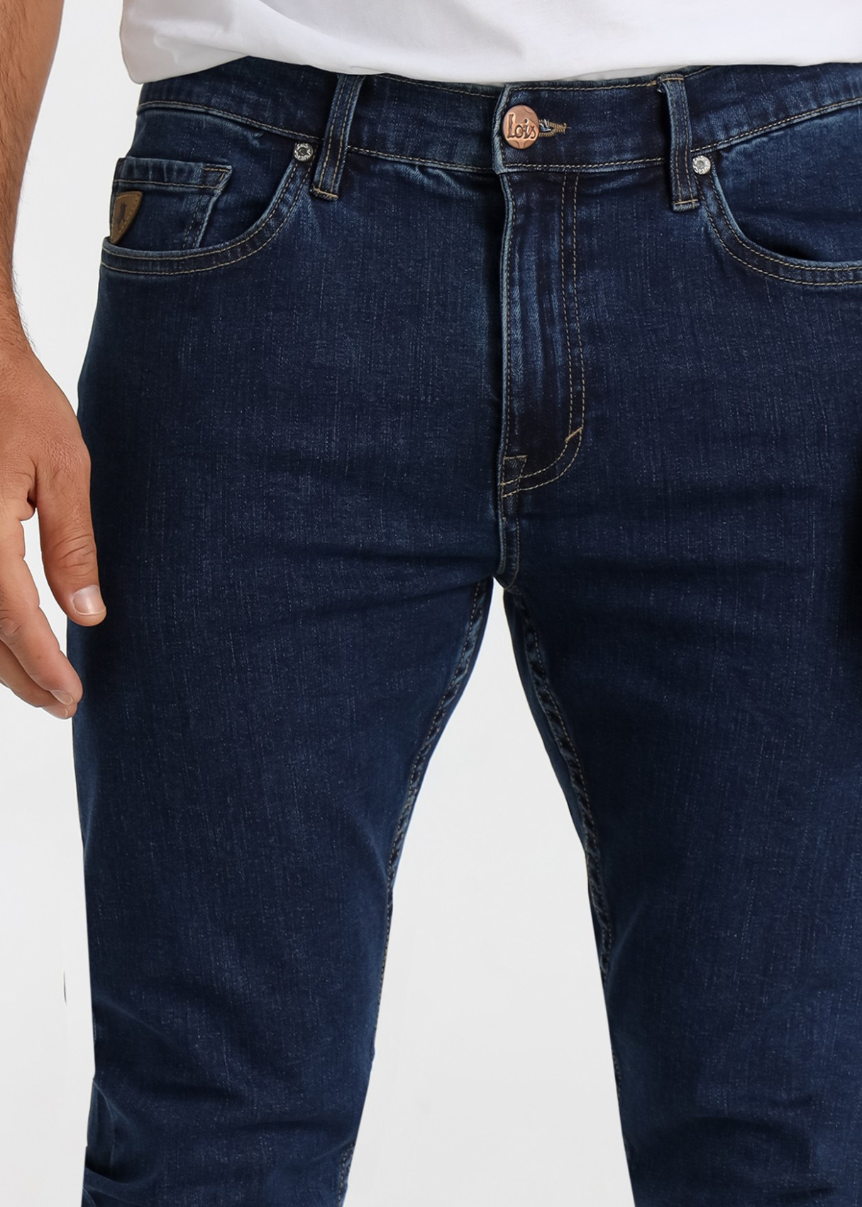 Vaqueros slim fit cintura baja Lavado Azul