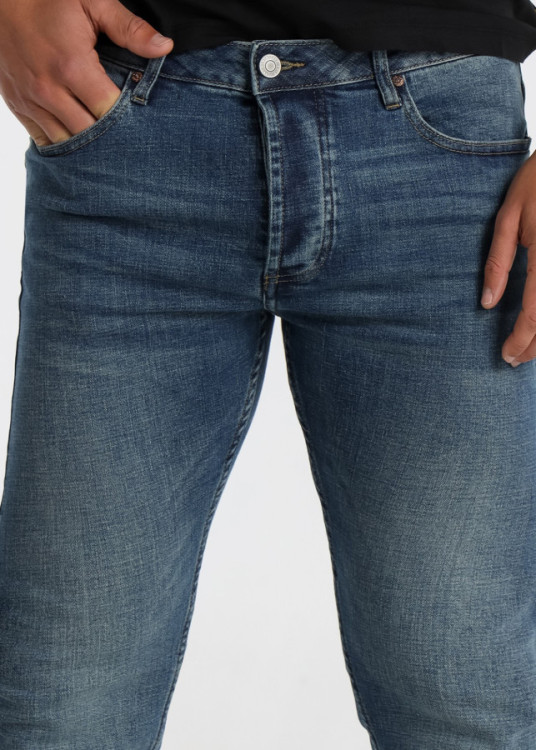 Vaqueros slim fit cintura baja Lavado Vintage Azul