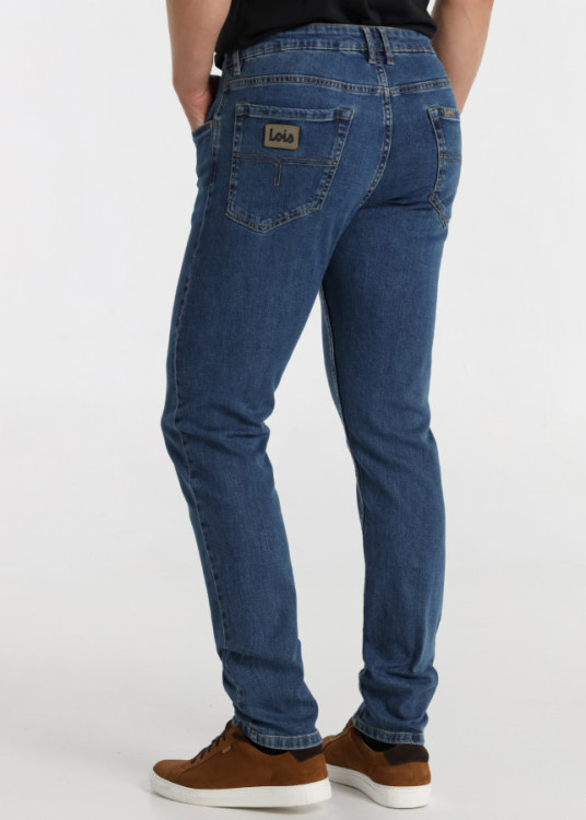 Vaqueros slim fit cintura baja Lavado Azul Medio
