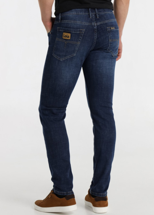 Vaqueros tappered fit cintura media Lavado Azul